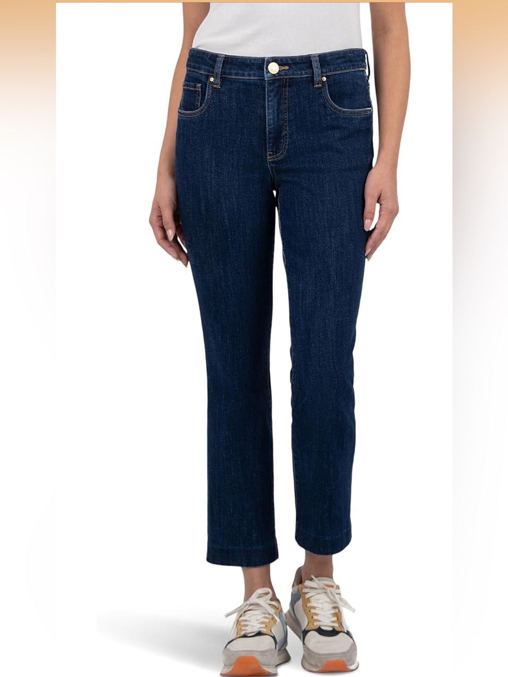 KUT from the Klothe Size 10 Reese High-Rise Straight-Leg Ankle Jeans Fab Ab
